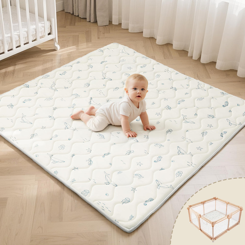 Fortella Play Mat with thick cushion supports crawling and tummy time