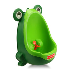 FORYEE cute frog potty urinal in blackish green, front view for easy training