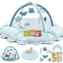 Foryoomi 5-in-1 play gym offers a safe, versatile space for newborn play and toddler exploration.
