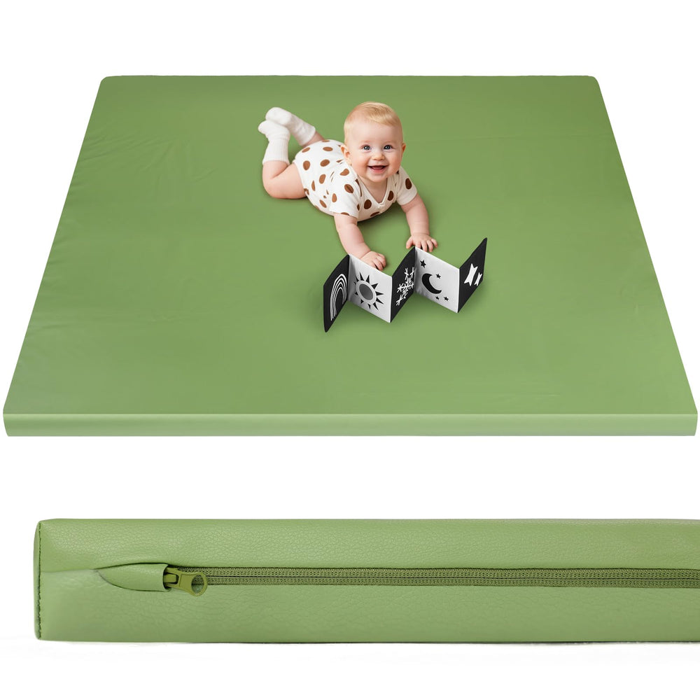 Foryoomi baby play mat 50x50 with foam padding for comfy crawling