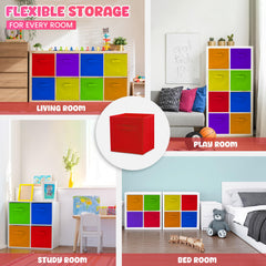 4E's Novelty rainbow storage cube yellow bin helps organize clothes
