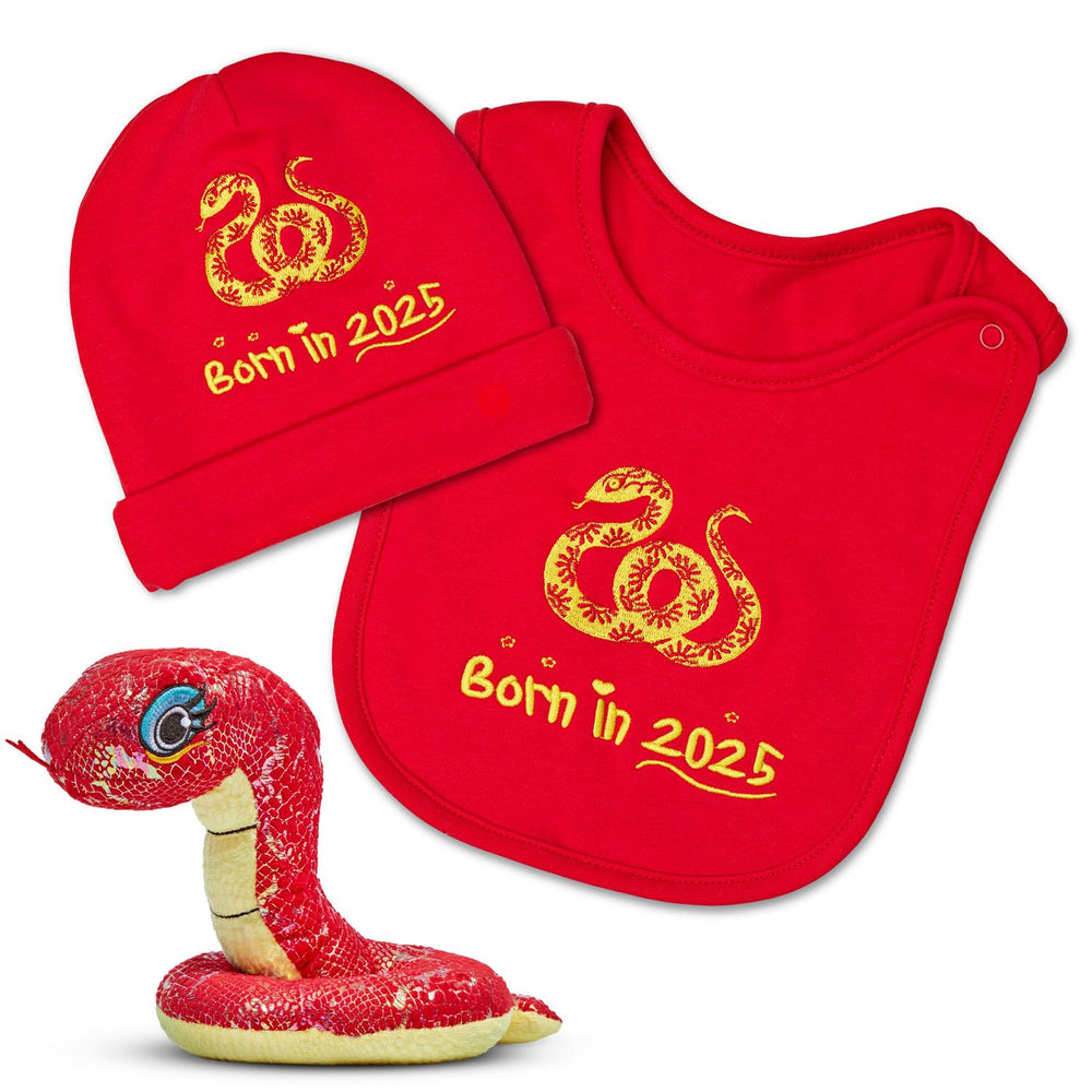 FoxE Born in 2026 bib embroidery close-up showing soft cotton and durable stitching.