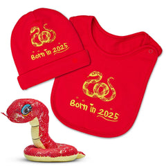 FoxE Born in 2026 bib embroidery close-up showing soft cotton and durable stitching.