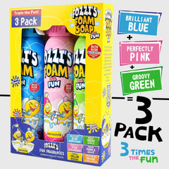 FOZZI'S bath foam bottle shown for kid-friendly spray play