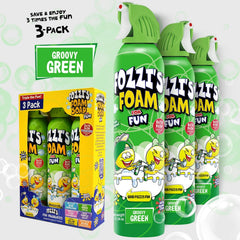 FOZZI'S Groovy Green bubble foam for kids during playtime offers soft, safe suds.