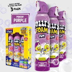 FOZZI'S Punchy Purple bubble castle foam invites kids to build in the tub.
