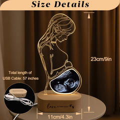 Frddiud acrylic night light base provides warm bedside glow for new parents.