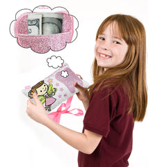 free-space Tooth Fairy Pillow with soft polyester filling for comfy nights.