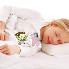 free-space Tooth Fairy Pillow with hanging ribbon for door knob display.