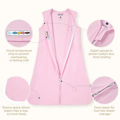 Freelooper sleep sack arm and neck openings provide secure fit