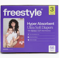 Freestyle BambooTek Diapers overnight-absorbency for a dry morning.