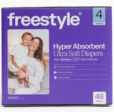 Freestyle BambooTek Diapers Size 4 packfront for quick, everyday changes.
