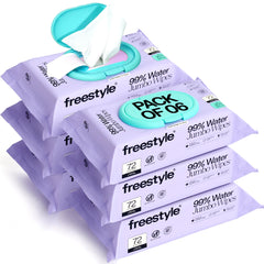 Freestyle Soft Jumbo Baby Wipes pack-6 shows a six-pack for quick, gentle cleanups