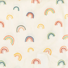 Freshly Picked swaddle blanket material closeup, rayon-spandex blend feels soft against skin