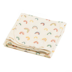 Freshly Picked swaddle blanket wrapped on baby, cozy fit promotes secure, relaxed sleep