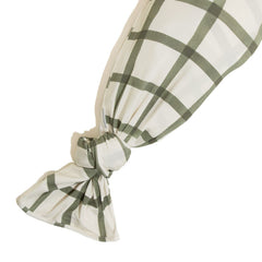 Freshly Picked swaddle blanket Sage Windowpane front view shows soft stretch fabric