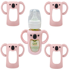 Frezonika koala sleeve on a 4 oz pink bottle with easy-grip design.