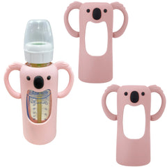 Frezonika koala sleeve on 8 oz bottle keeps milk warmer and protects glass