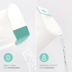 Frida Baby Control The Flow Rinser has 24-ounce capacity for extended rinsing.
