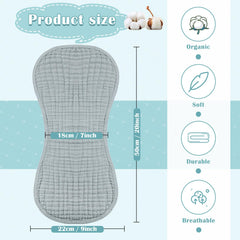 Frienda four-layer muslin burp cloths offer extra absorption for spills.