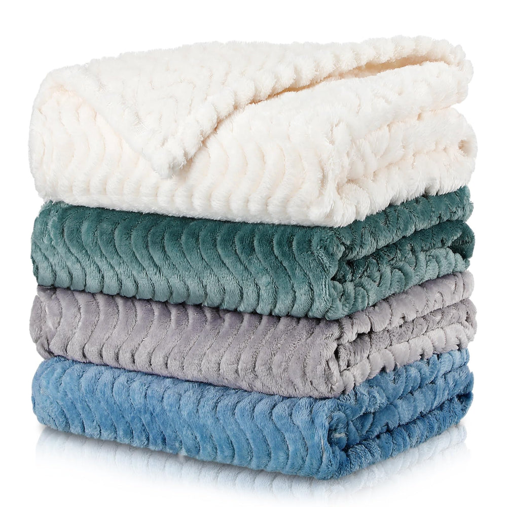Frienda baby fuzzy blanket set laid flat for newborn warmth.