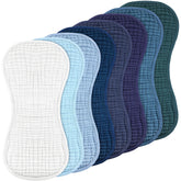 Frienda blue 4-layer muslin burp cloth, soft and absorbent for daily baby care