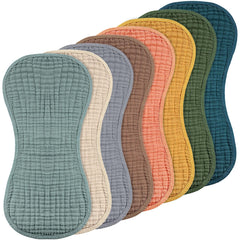 Frienda burp cloths in a colorful set, soft for newborn skin.
