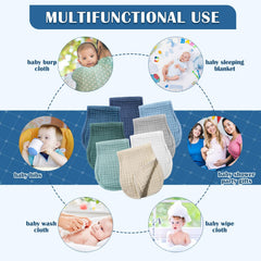 Frienda muslin burp cloth gentle on baby's skin and machine washable.