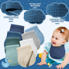 Frienda muslin burp cloth 10x20 inches offers ample coverage during feeds.