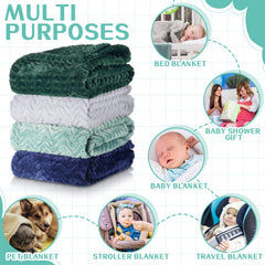 Frienda receiving blanket 4-pack in assorted colors for daily use