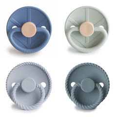 Frigg SilkySoft pacifier with click-lock system for secure assembly