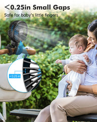 FRIZCOL 360 tripod showing flexible positioning for stroller or desk