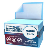 FRONTLINE underpads with absorbent core keep bedding dry overnight.