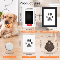 Frstem inkless paw print frames displaying finished prints.