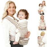 FRTUI Baby Carrier in front facing view with storage bag for on the go comfort
