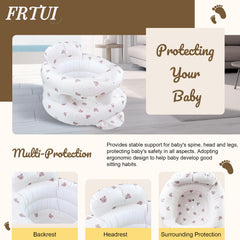 FRTUI inflatable baby seat material close-up showcases durable PVC and soft touch.