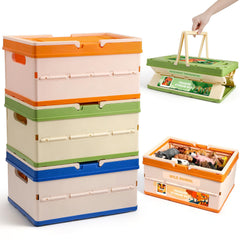 FRUSE 3-pack toy storage boxes unfolded to reveal roomy dimensions for easy access