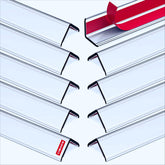 Frychee clear mini wall corner protector front view blends with decor and shields edges.