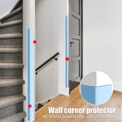 Frychee edge guard blue protects high-traffic wall corners.