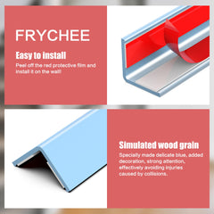 Frychee PC material close-up blue corner protector shows durable design