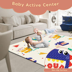 Fshibila playmat with 0.4 inch thick cushioning provides softer landings.