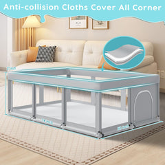 Fshibila playpen mesh closeup highlights breathable fabric for baby comfort.