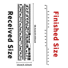 Fssqii growth chart decal in a kid's room for height tracking