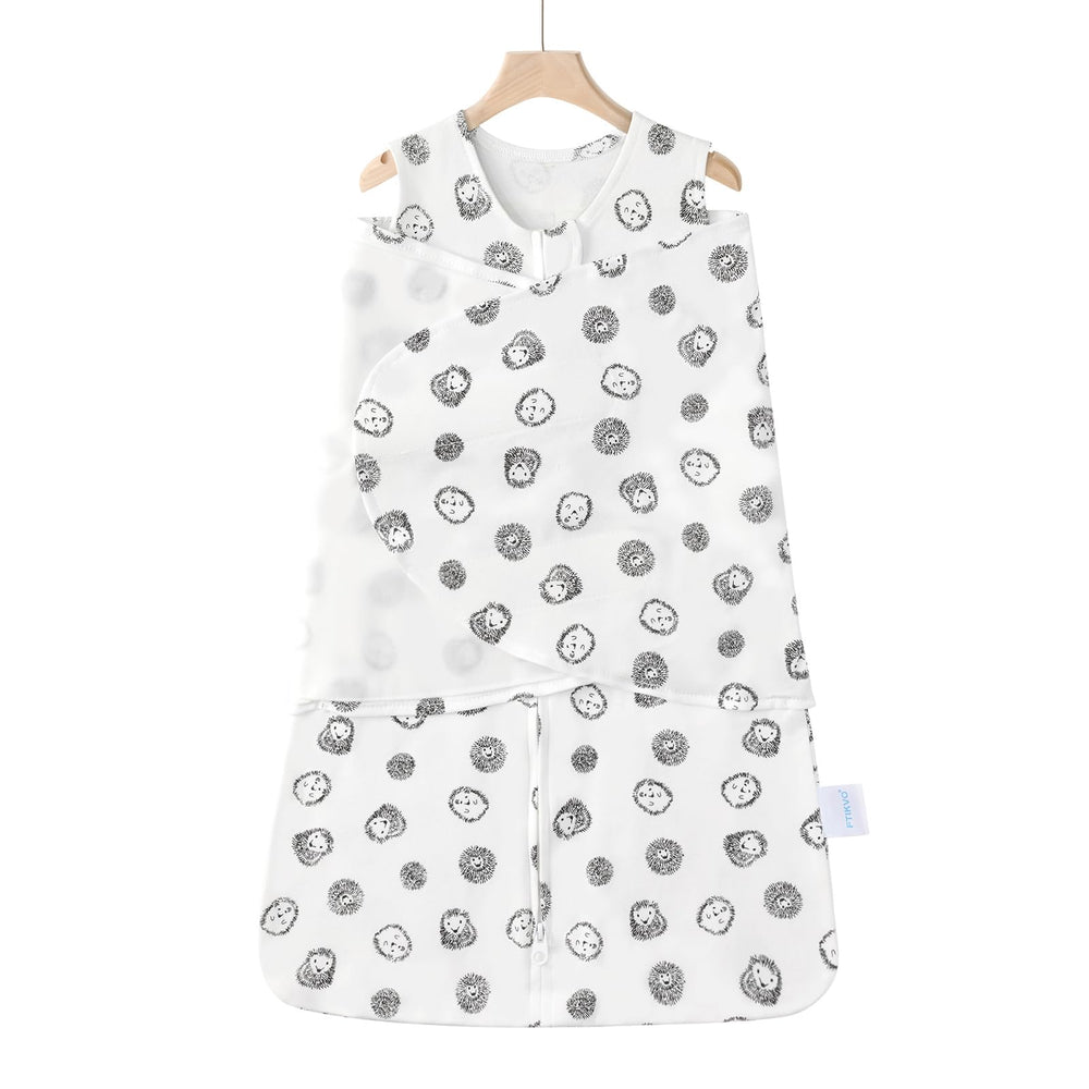 Ftikvo Hedgehog swaddle close-up shows soft cotton texture for gentle sleep