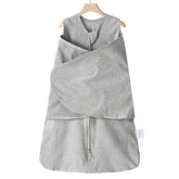 Ftikvo swaddle blanket grey showcasing 3-way adjustment for a secure fit.