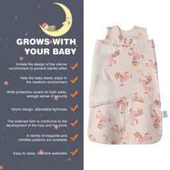 Ftikvo two-way zipper for quick diaper changes without unwrapping.