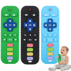 Fu Store teether remote front view soothes baby gums.