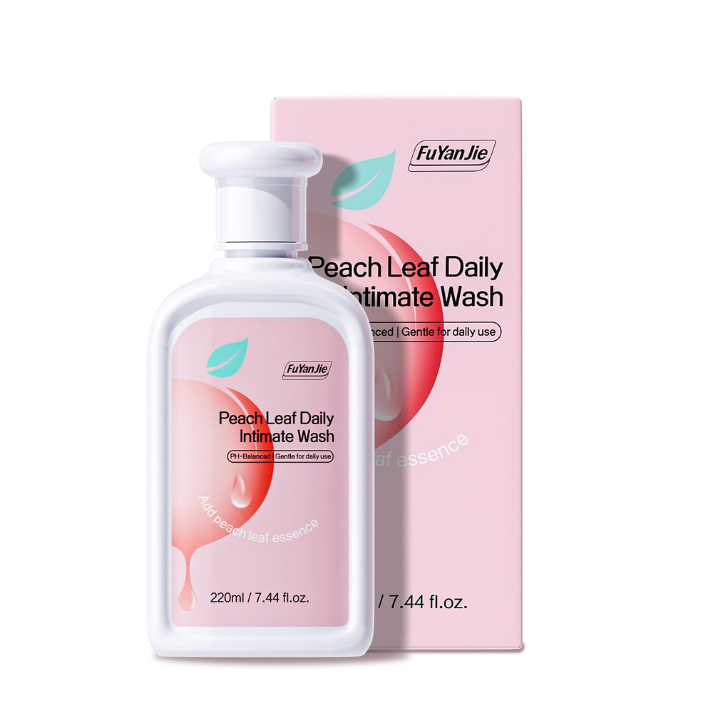fu yan jie Peach Leaf Wash bottle for gentle intimate care with balanced pH