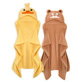 FUBANRAY toddler hooded towel with animal design dries hair after bath