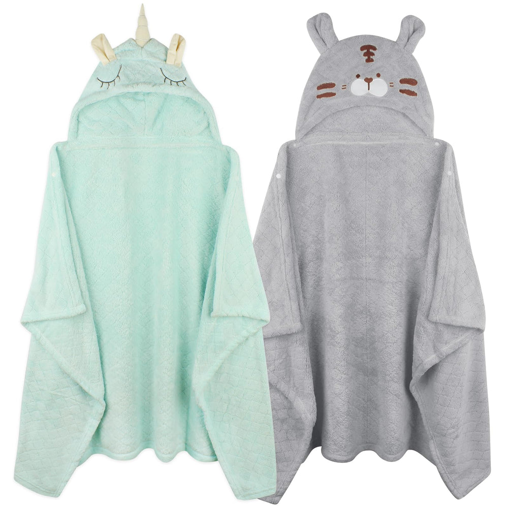 FUBANRAY toddler hooded towel with animal face for quick drying after bath.